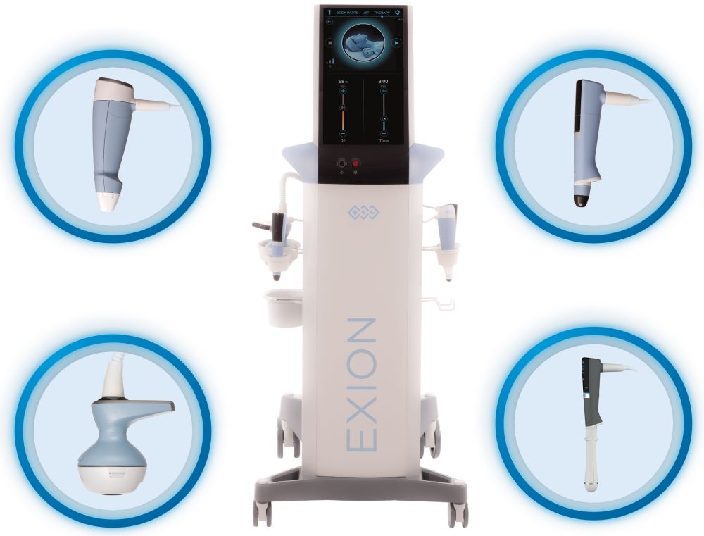 EXION skin rejuvenation platform and applicators