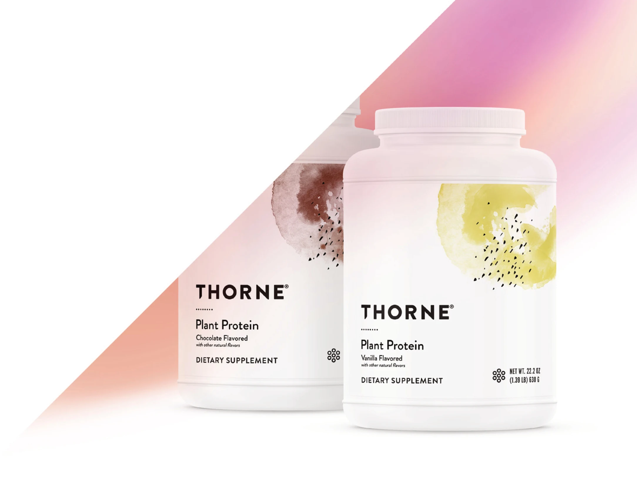 Two Thorne Plant Protein containers